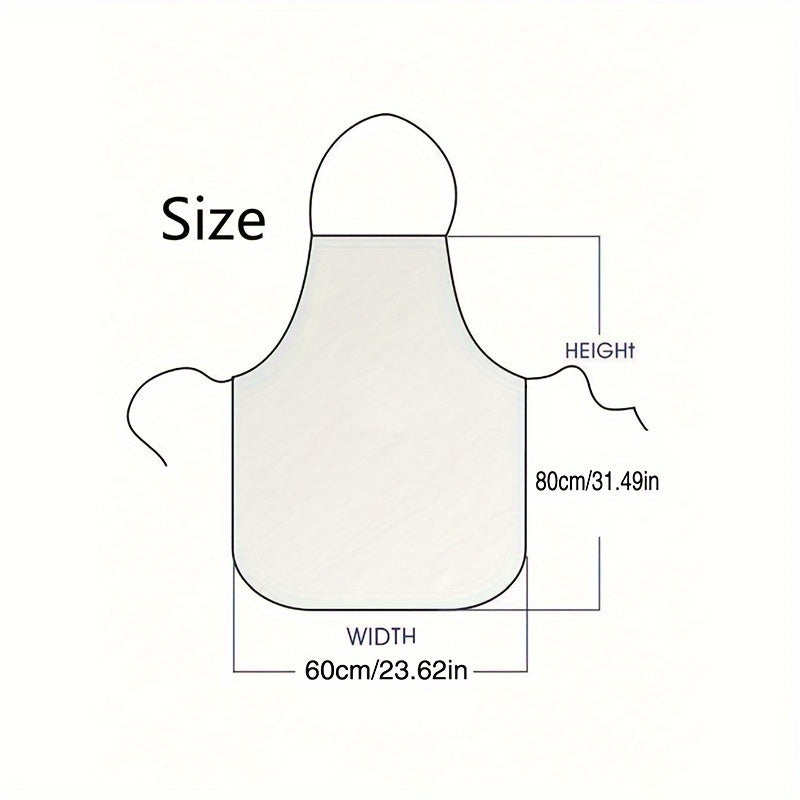 Яркий фартук для кухни с принтом в виде сердца, унисекс, изготовленный из прочного полиэстера с регулируемым ремнем и карманом.
