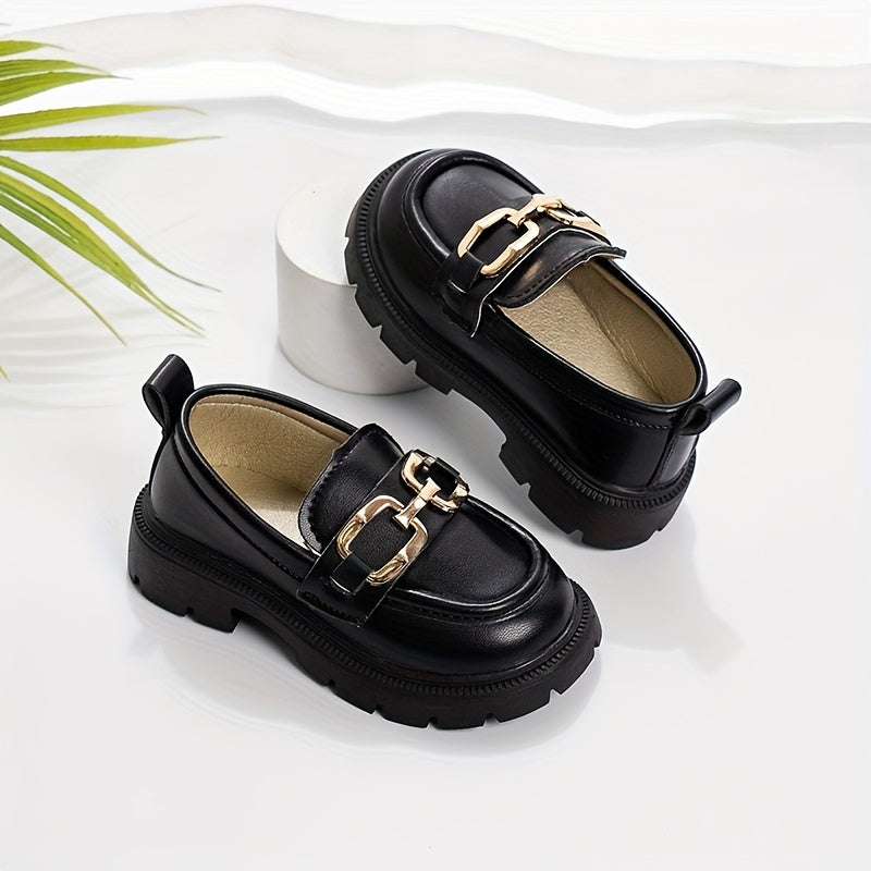 Non-slip horsebit loafers for girls, perfect for spring and summer.