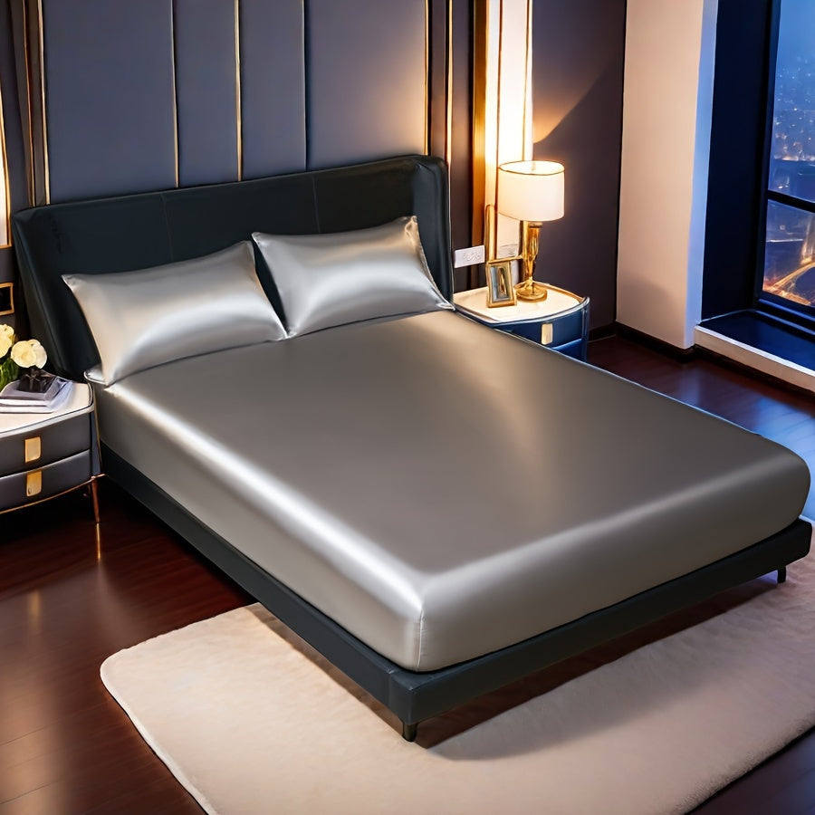 Indulge in the luxury of our satin bed sheet set, which includes 1 bed sheet and 1/2 pillowcase (pillow core not included). Our soft, comfortable, and smooth satin fabric is gentle on hair and skin. Available in Twin, Full, Queen, and King sizes. Perfect