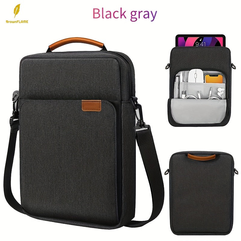 Sleek waterproof laptop shoulder bag for 27.94cm tablets & 33.02cm laptops, compatible with MacBook Pro/Air M2, iPad Pro & Surface Pro.