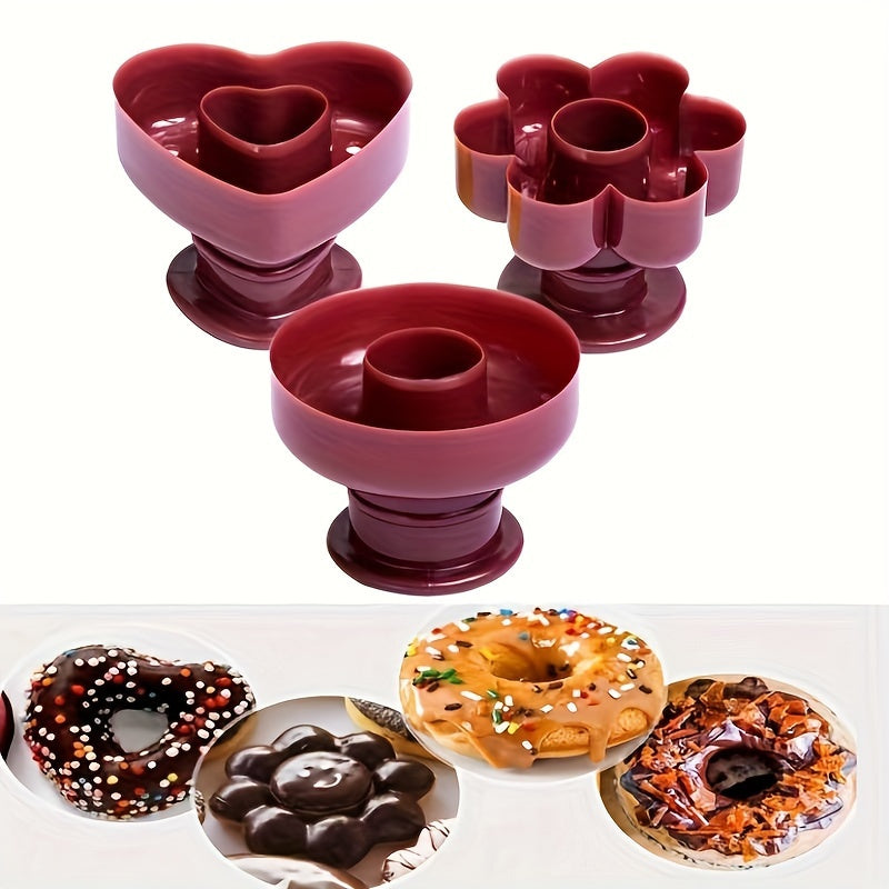 Festive Donut Pan Set - Durable ABS Plastic Doughnut Maker with Round Shapes for Baking Desserts - Perfect for Holiday Seasons like Christmas, Halloween, Thanksgiving, Diwali, Day of the Dead - Essential Baking Tools for Home, Food Truck, or Bakery