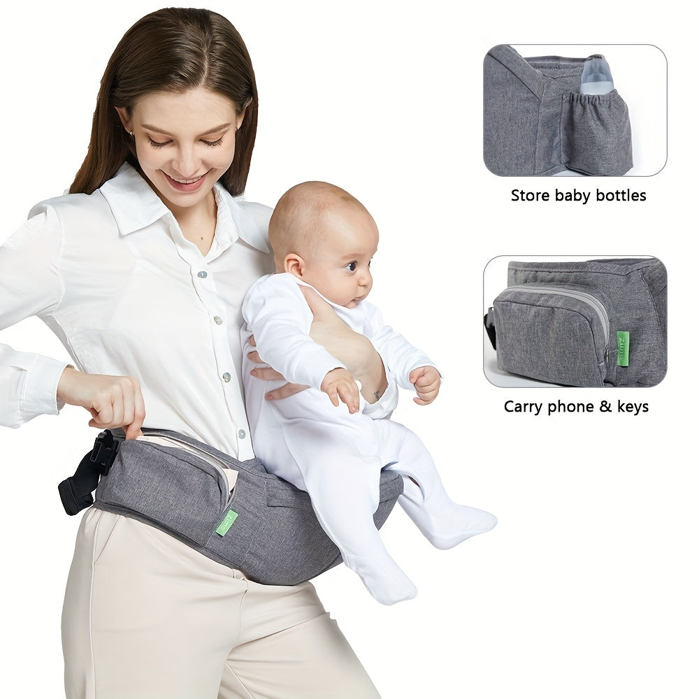 Newborn Baby Carrier, Ergonomic Infant Carrier for Parents - Lightweight Waist Stool for Toddlers, Children, and Babies - Perfect Shower Gift for Christmas, Halloween, Thanksgiving, and more! Suitable for 2.72-21.77 KG.