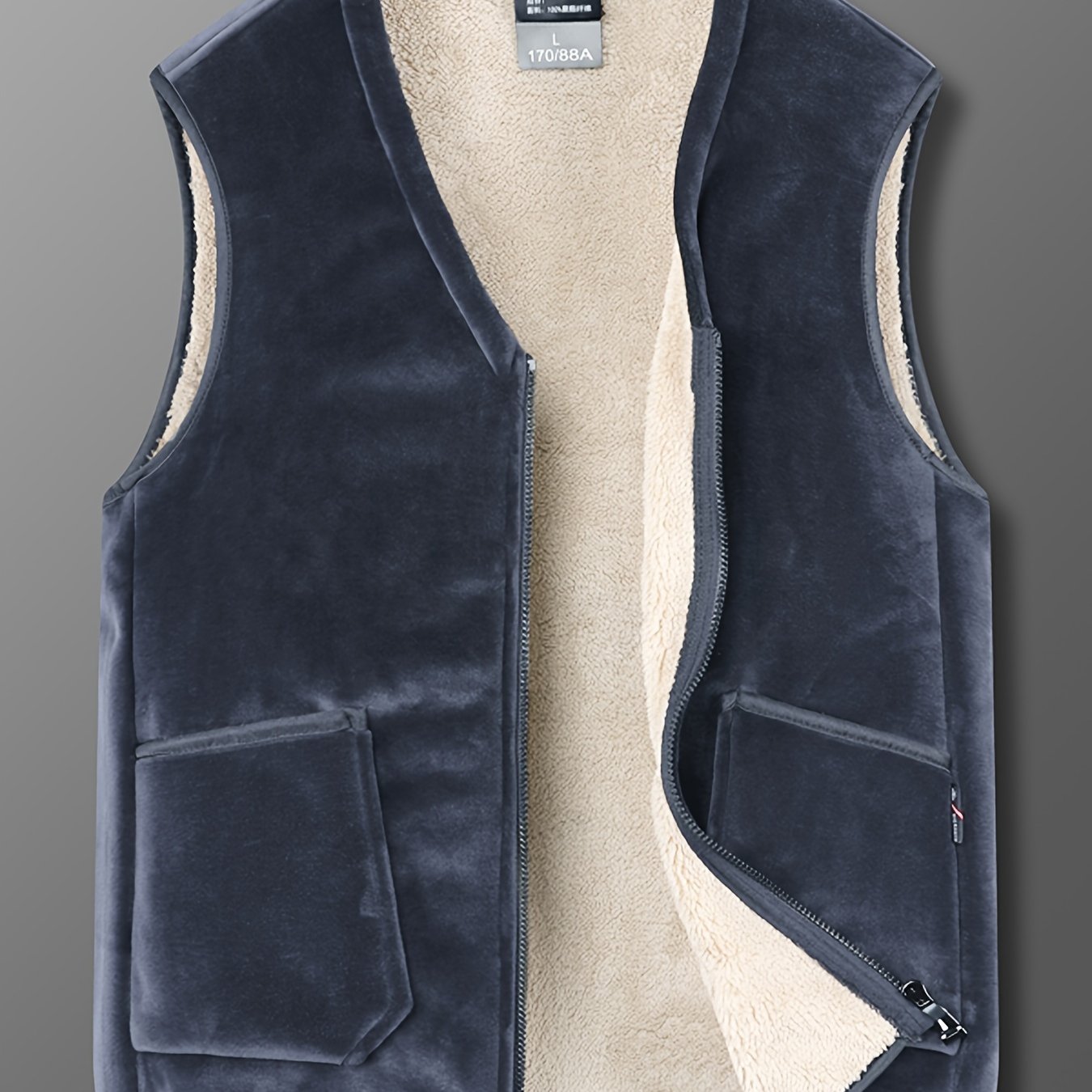 Fleece-lined thermal vest for winter warmth