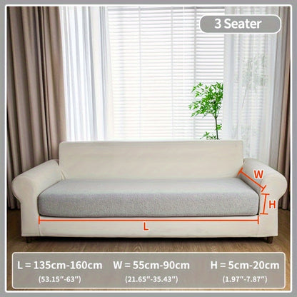 Waterproof stretch sofa cover for all seat sofas, with a modern non-slip design, pet-friendly, and fits L-shaped sofas.