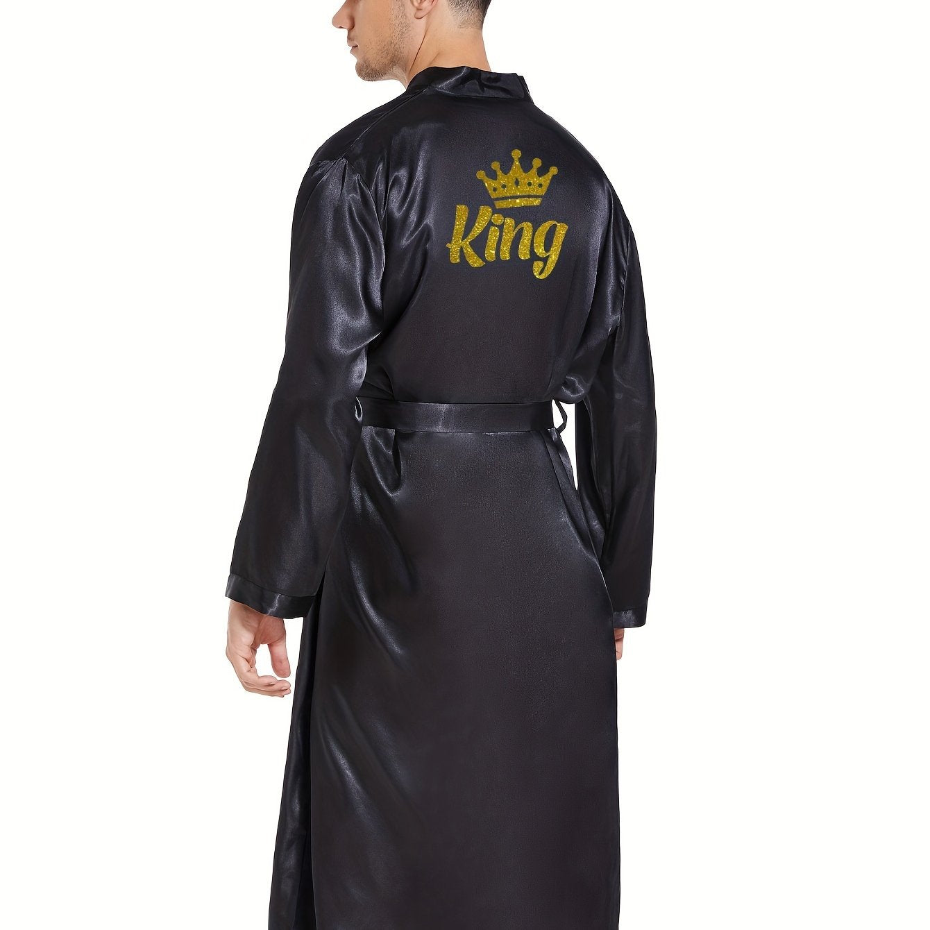 Men's KING Printed Robe for Home Pajamas.