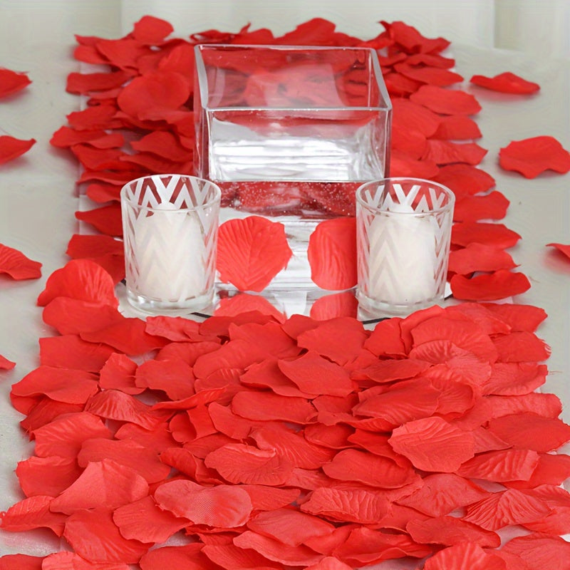 1000 artificial rose petals for romantic weddings and couples' DIY date decorations.