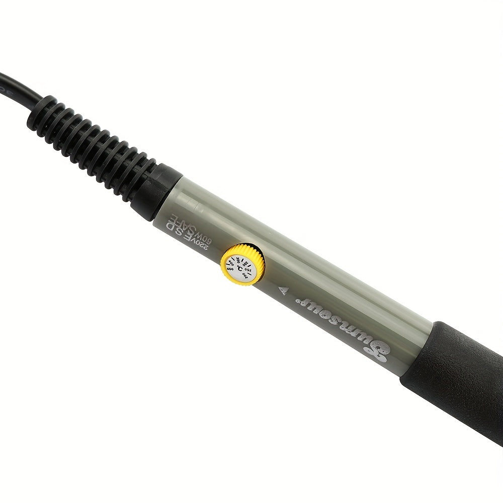 Adjustable temperature soldering iron for household electronic repair, 60W, 220V, internal heating.