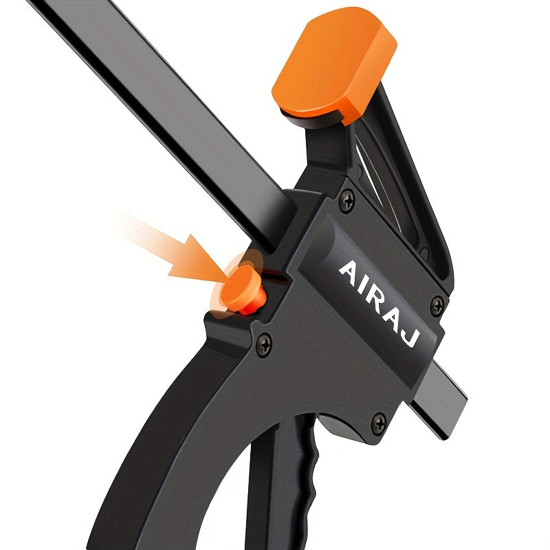 AIRAJ 4-Inch Woodworking Clamps - Strong Steel, Simple Adjustment for DIY Projects