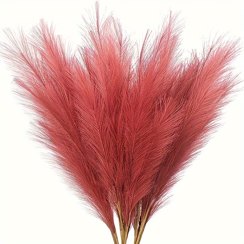 12 Bohemian fabric pampas grass decorations, 54.86cm artificial plants for tabletop, suitable for various holidays - no container included