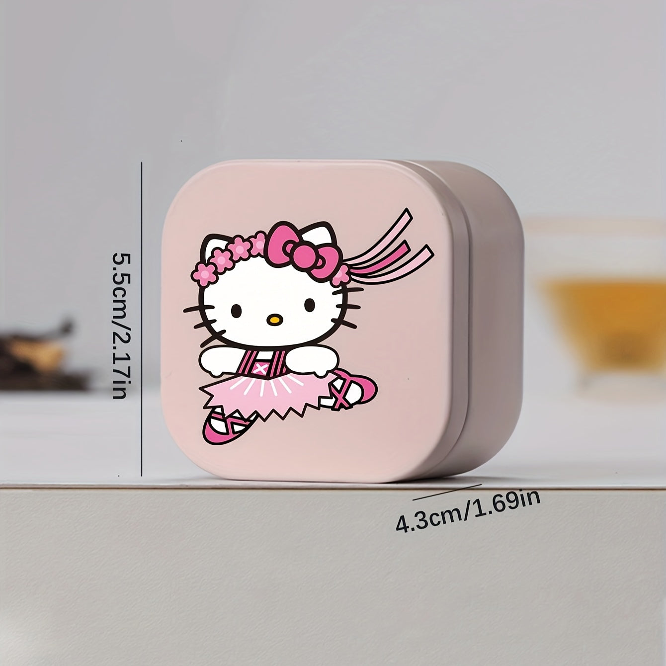 Sanrio Hello Kitty & Friends Square Metal Storage Box, Vibrant Multi-Color, Non-Waterproof Desk Organizer for Jewelry, Beads, Candy, Featuring Hello Kitty, My Melody, Kuromi, Cinnamoroll