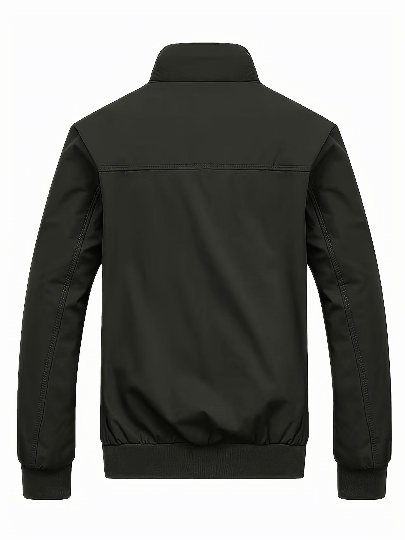 Men's versatile band collar zip-up jacket for outdoor sports and daily life.