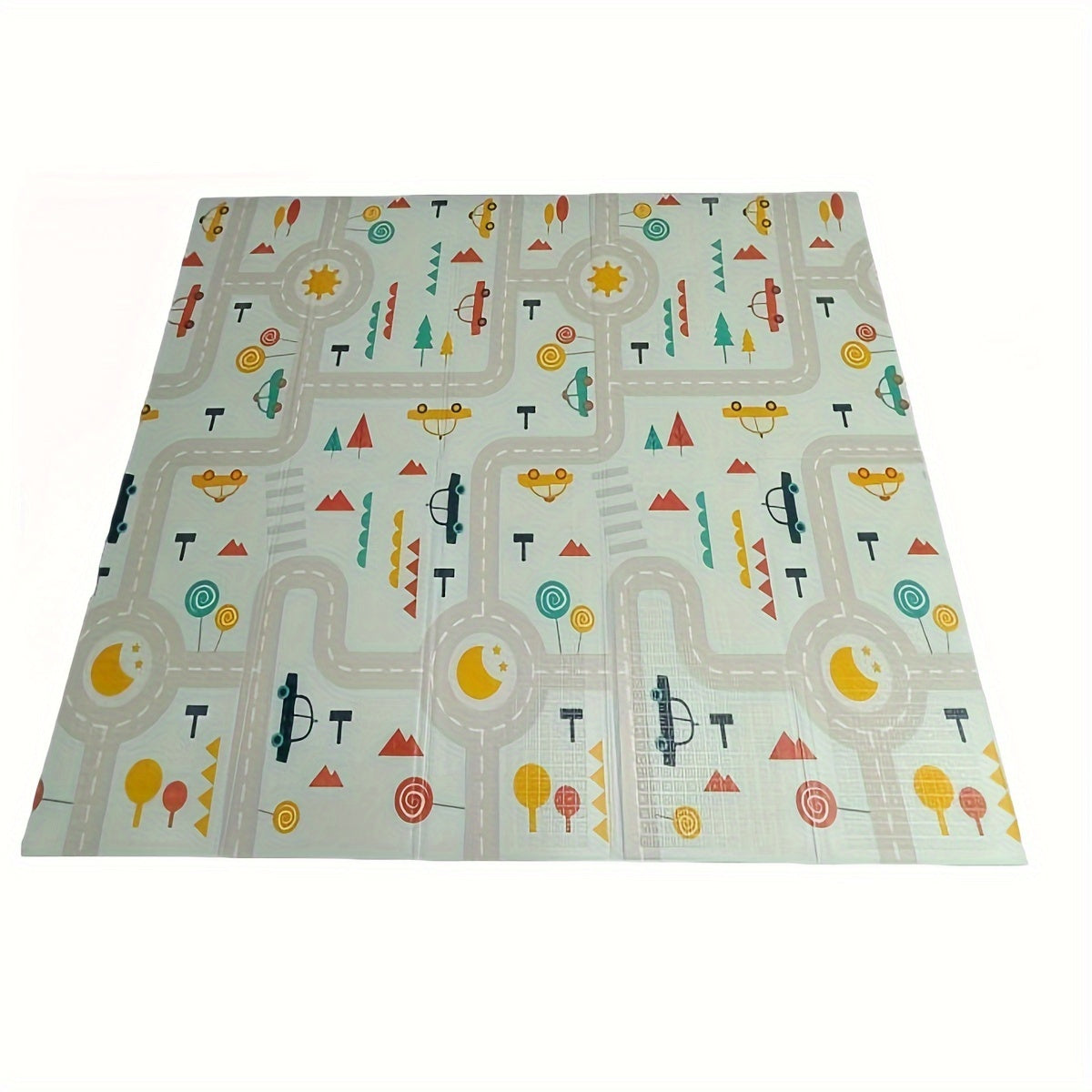 Large, waterproof, double-sided cartoon folding baby game mat perfect for crawling. This non-toxic mat is safe for children and measures 200CM*180CM. Ideal as a Christmas, Thanksgiving Day, New Year, or Valentine's Day gift.