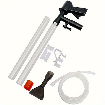 Multi-functional aquarium water changer tool set for easy maintenance and cleaning.