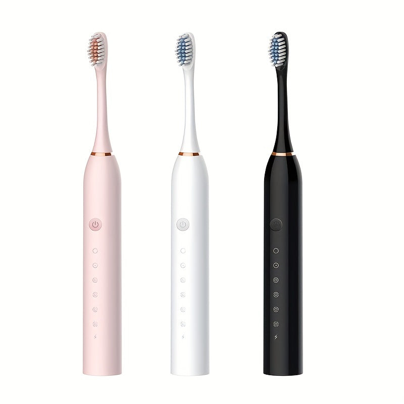 USB Rechargeable Sonic Electric Toothbrush with Replaceable Brush.