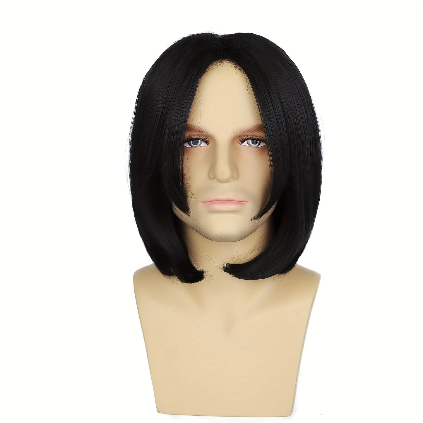 The Hair Professor presents the Severus Snape Costume Wig, a short, straight men's wig inspired by the character of Vincent V. Perfect for adults.