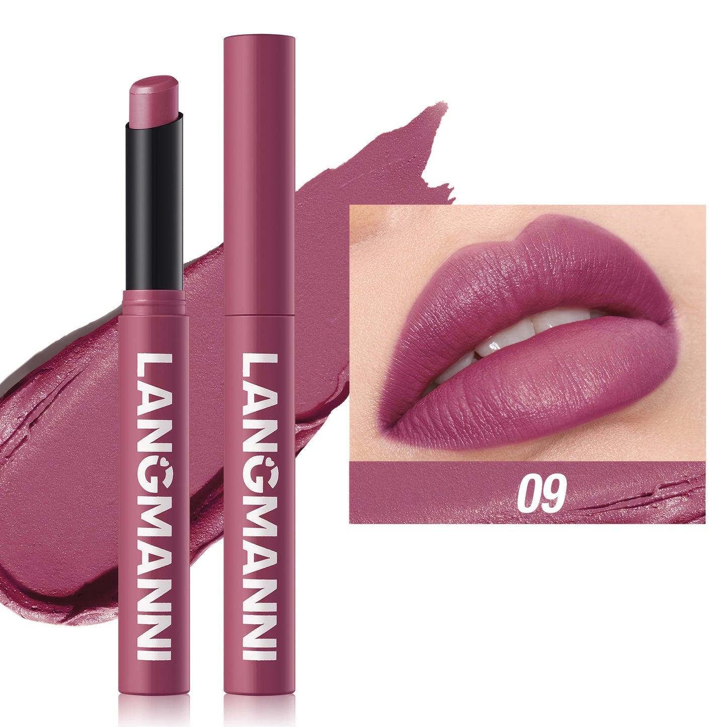 Smooth Velvet Matte Lipstick, Moisturizing, Easy to Apply with Natural Shine.