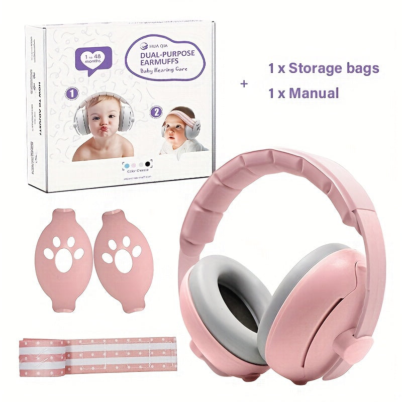 Stay Safe with 2-in-1 Youngsters Noise-Cancelling EarMuffs - Lead-Free, Available in White, Pink, and Blue for Maximum Protection for Kids and Teens