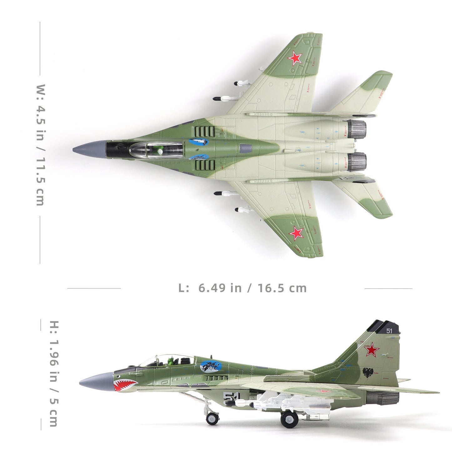 1/100 Scale Mig-29 Fighter Model Kit crafted from alloy, ideal for collectors and gifts, ages 14+.