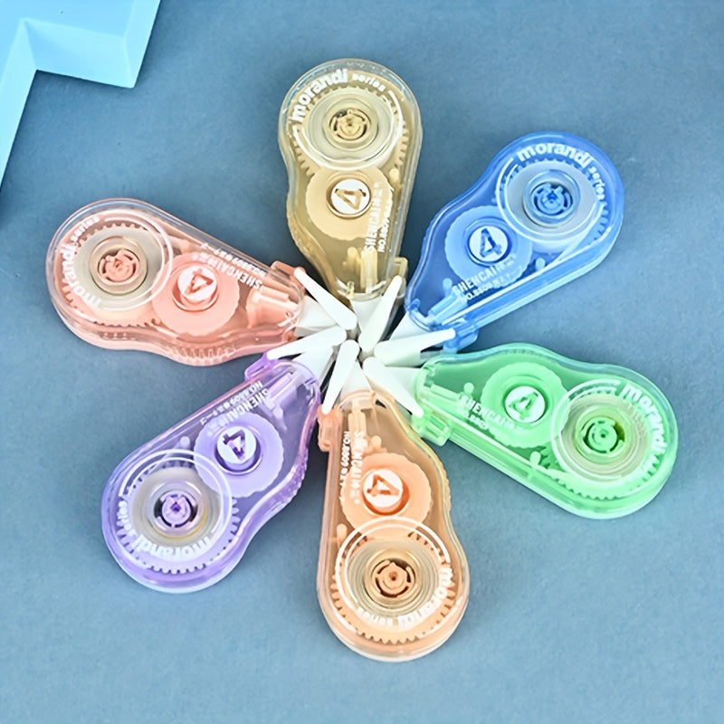 6 pieces of stylish, affordable correction tape with large capacity for school use.