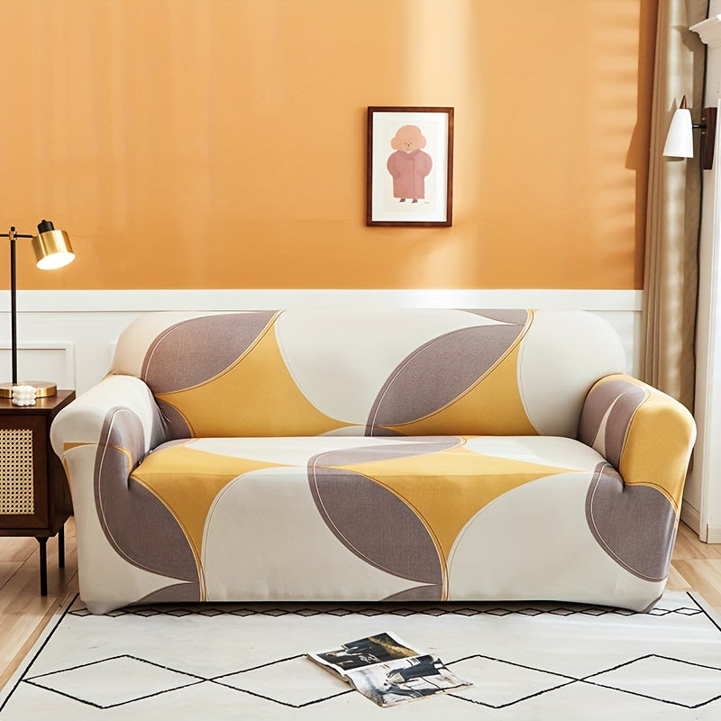 Elastic sofa slipcover for all seasons, protects furniture from dust, and ensures non-slip cover for bedroom, office, or living room décor.