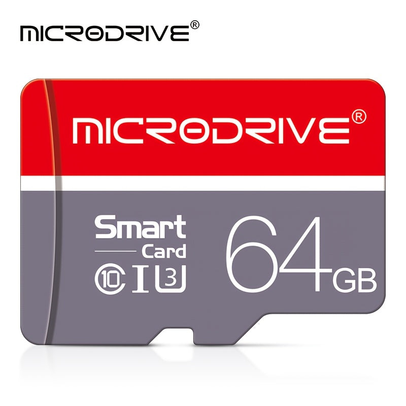 MICRODRIVE 128GB Class 10 U3 UHS-I TF SD Memory Card with USB Card Reader Adapter.