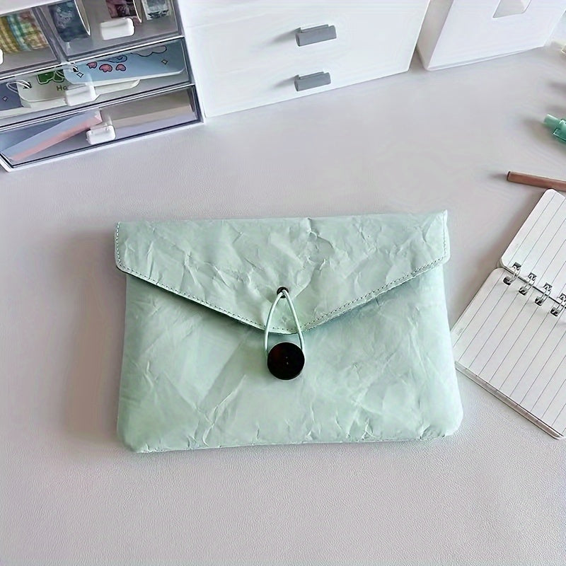 Retro storage bag for iPad, documents, bills. Light and portable business tablet case.