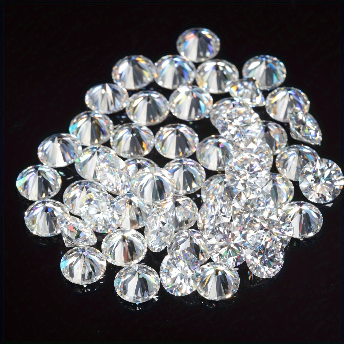 Flawless D VVS1 Round Cut Synthetic Moissanite Loose Stone with Certificate, Tester, Jewelry Making Ideal