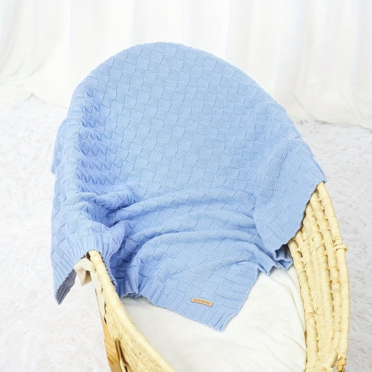 Soft Knit Throw Blanket for Kids - Cozy and Easy to Care for, Ideal for Fall & Winter - Comes in Sky Blue, Mint Green, White, Pink