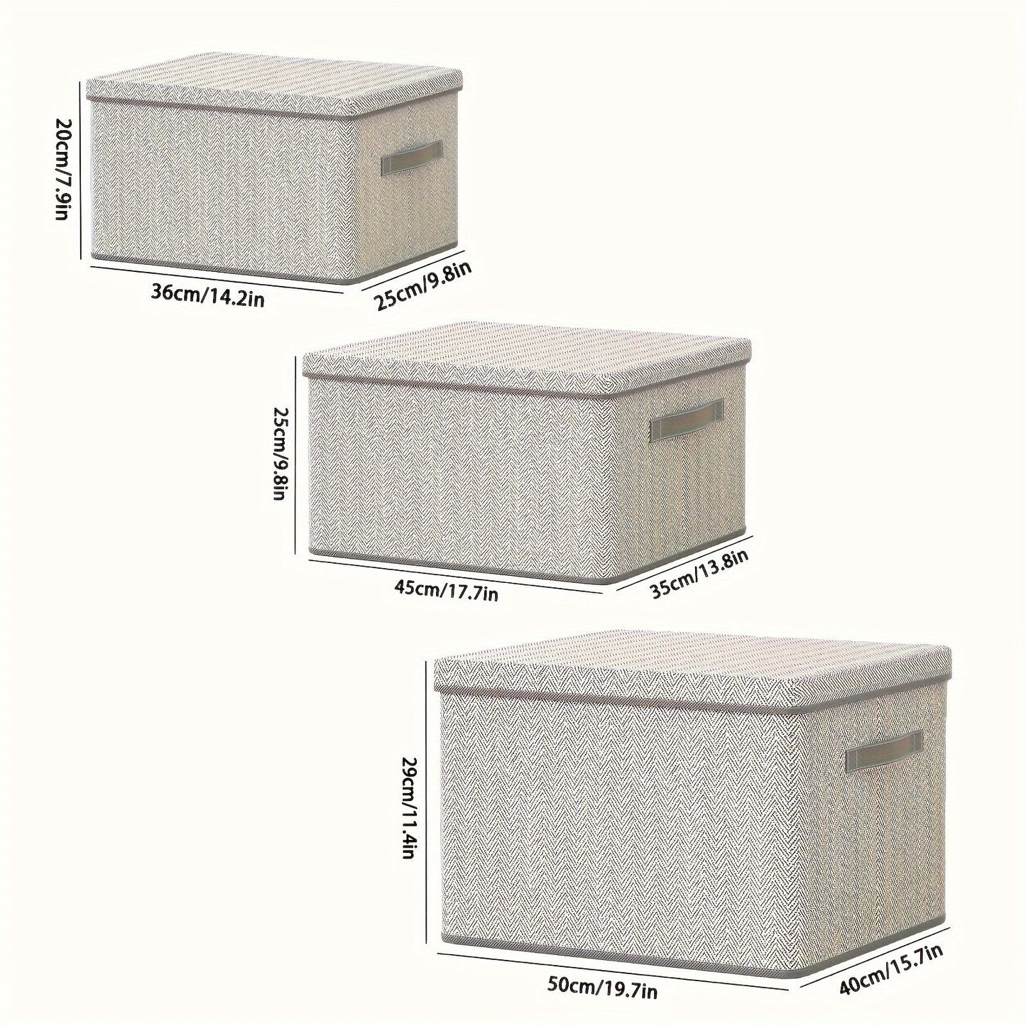 Space-saving storage box with lid by YOUFEN - made of non-woven fabric, great for organizing clothes, quilts, and toys in your bedroom or while traveling.