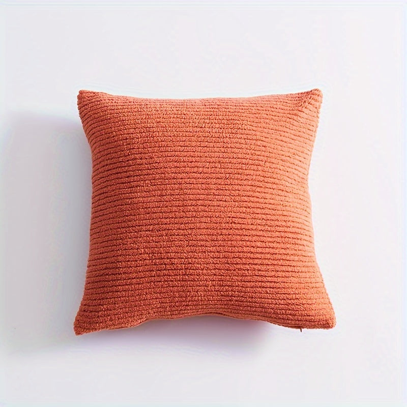 Orange Pillow Cover in Contemporary Style - Available in 30 X 50cm or 45 X 45cm - Perfect for Bedding, Sofa, or Chair - Hand Wash Recommended - Features Zipper Closure and Made of Polyester Fabric