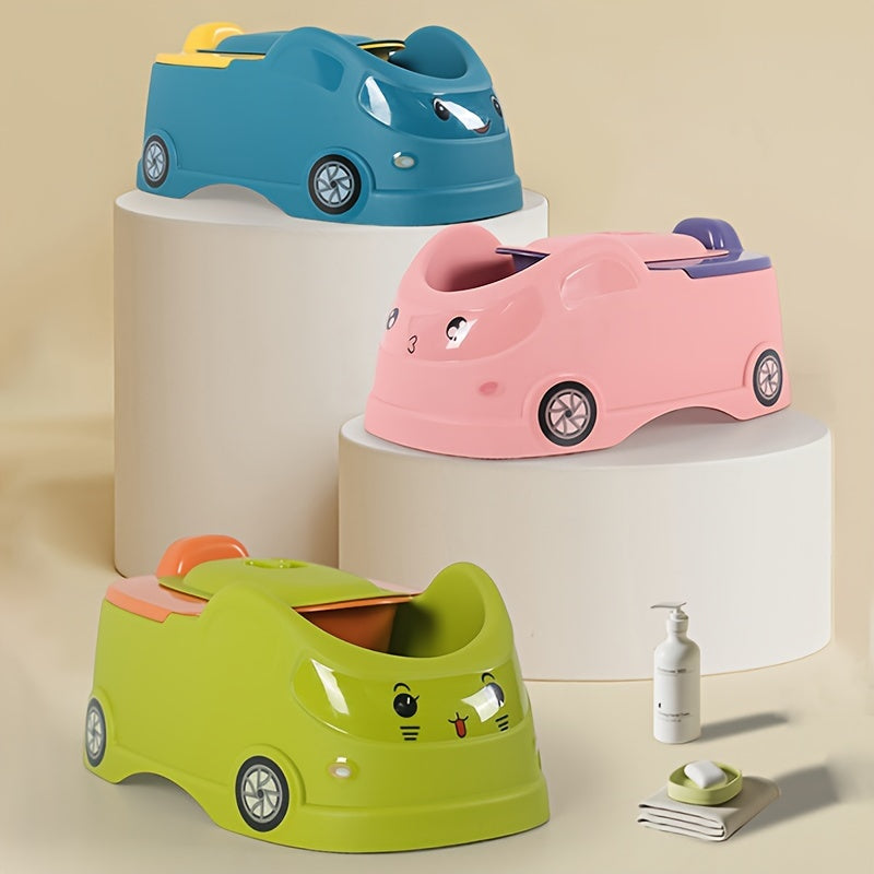 Toilet Training Chair for Kids with Cartoon Car Design, Portable Potty Seat for Potty Training