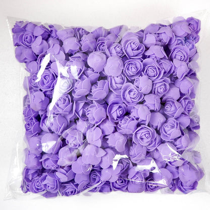 50 artificial foam rose flowers for weddings, home decor, scrapbooking, and Valentine's Day gifts - realistic and durable.