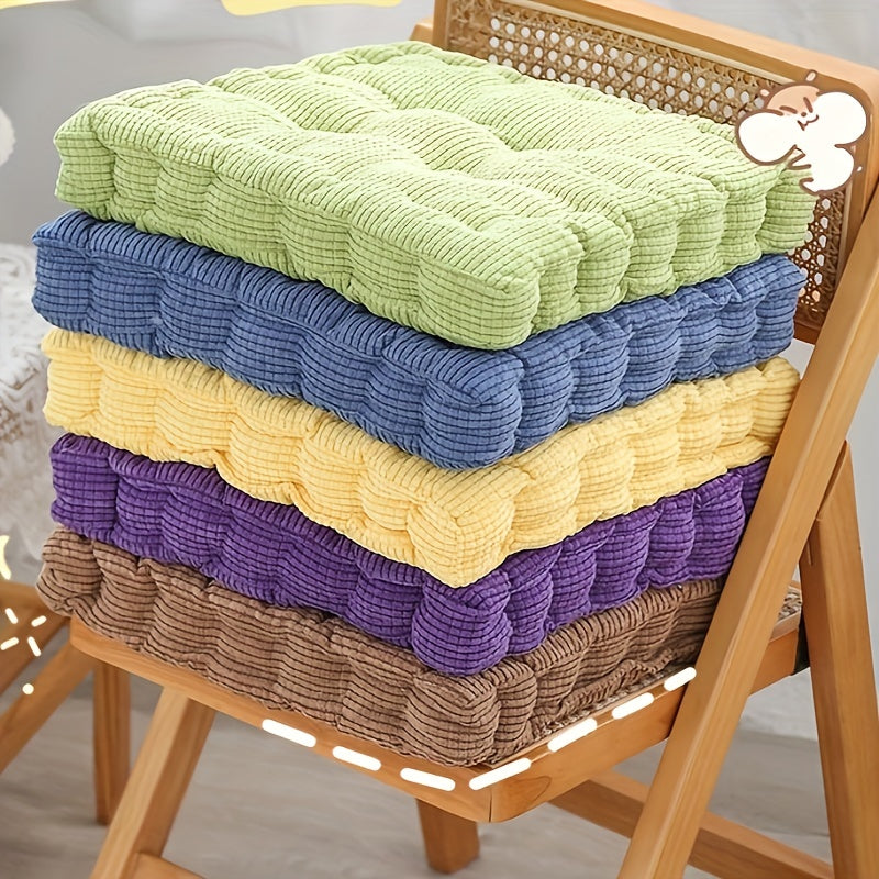 Soft and thick Tatami seat cushion for office, bedroom, and dining chair - round dandelion corduroy cushion for home decor.