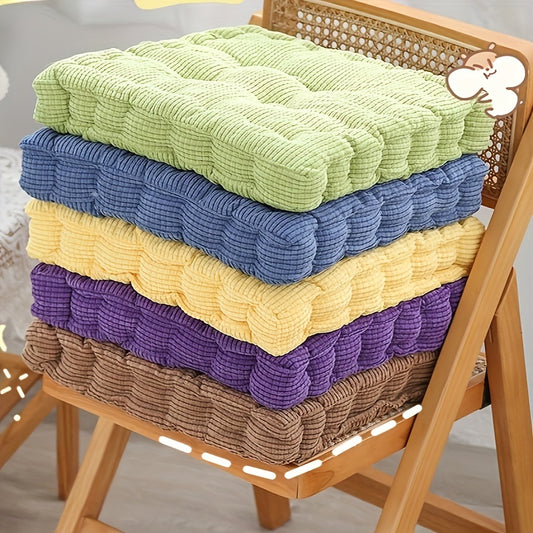 Soft and thick Tatami seat cushion for office, bedroom, and dining chair - round dandelion corduroy cushion for home decor.