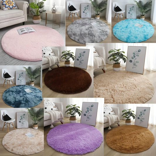 Soft and Plush Round Area Rug for Kids' Rooms and Nurseries - Made of Ultra-Soft Polyester in Various Colors, Ideal for Home Decor and Dorms, Convenient Hand Washing Only