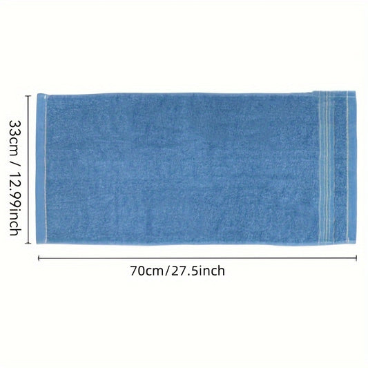 1pc Super Soft 100% Cotton Hand Towel with Modern Grid Pattern, 300GSM, Absorbent, Contemporary Style, Space Themed, Rectangular Shape, Soft Knitted Fabric.