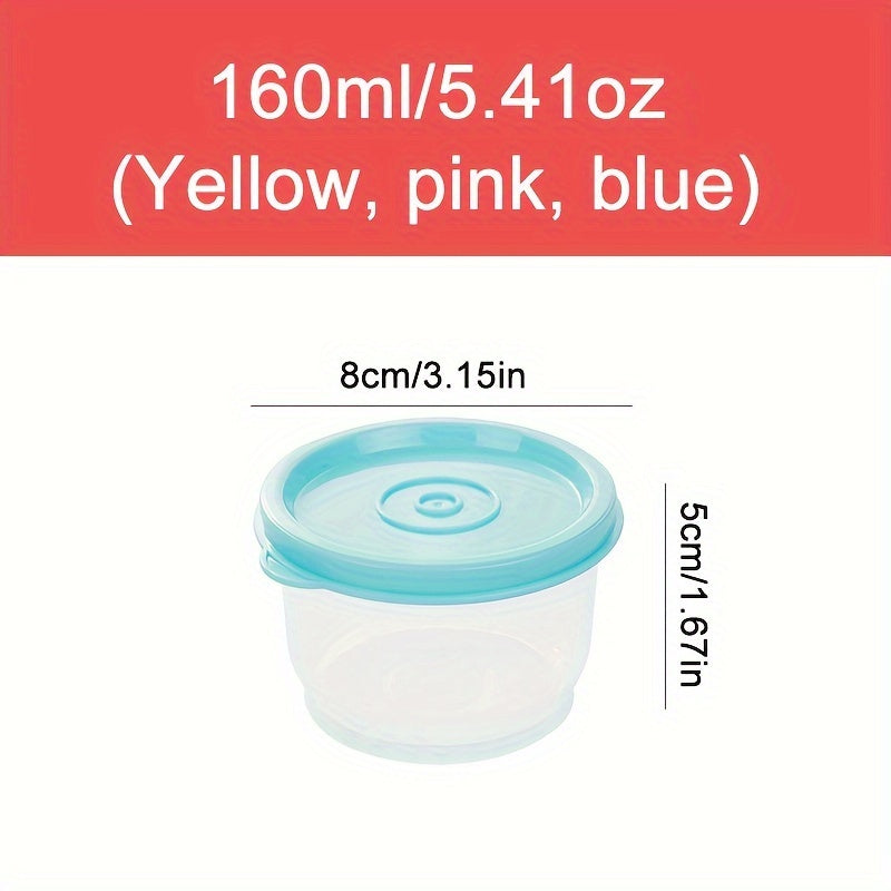 Small plastic sample pudding yogurt cup sealed box for fresh food storage, suitable for refrigeration and microwaving.