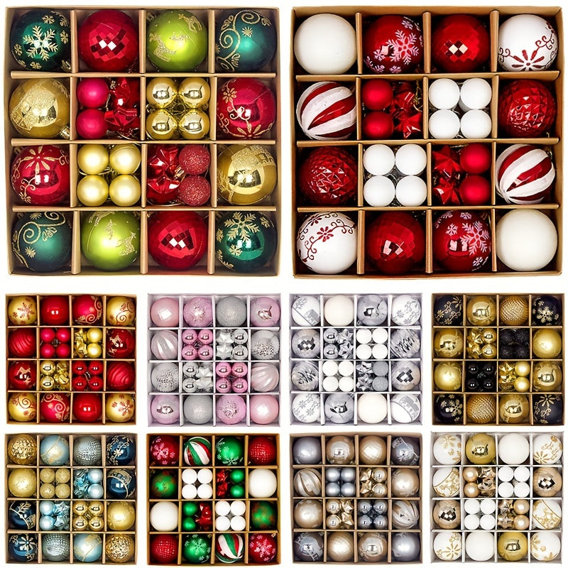 44 Christmas ball ornaments for decorating Christmas trees at home parties, weddings, and as holiday gifts.