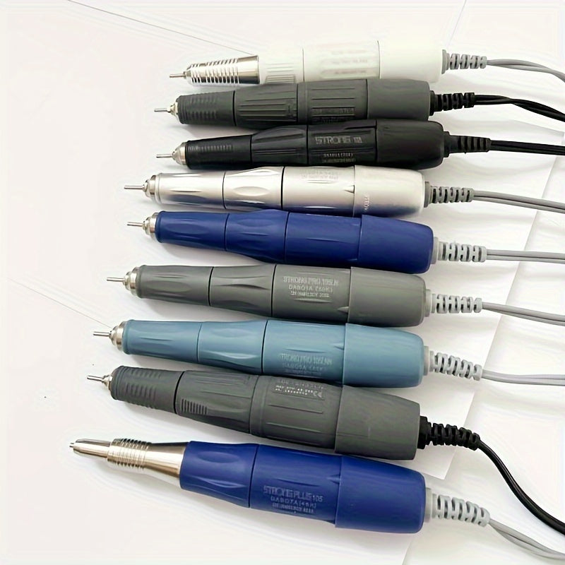 Powerful micromotor nail drill pen machine with handpiece for polishing at 35K & 45K RPM.