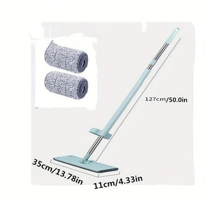 The pack includes 4 long-handled mops for wet and dry use, perfect for cleaning kitchen and bathroom tile floors. The spin mop is durable and ideal for dusting, making it a convenient cleaning tool for easy floor maintenance.