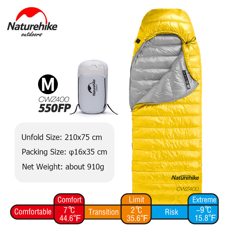 Naturehike Ultra-Light Goose Down Sleeping Bags provide ultimate comfort for winter camping.