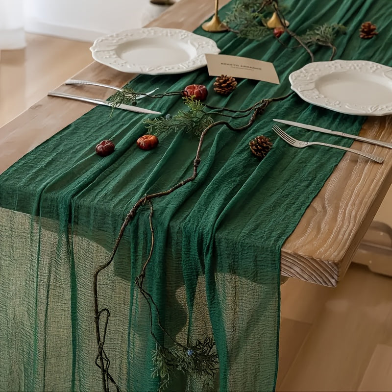 Multi-color pleated table flag - elegant dining table decor