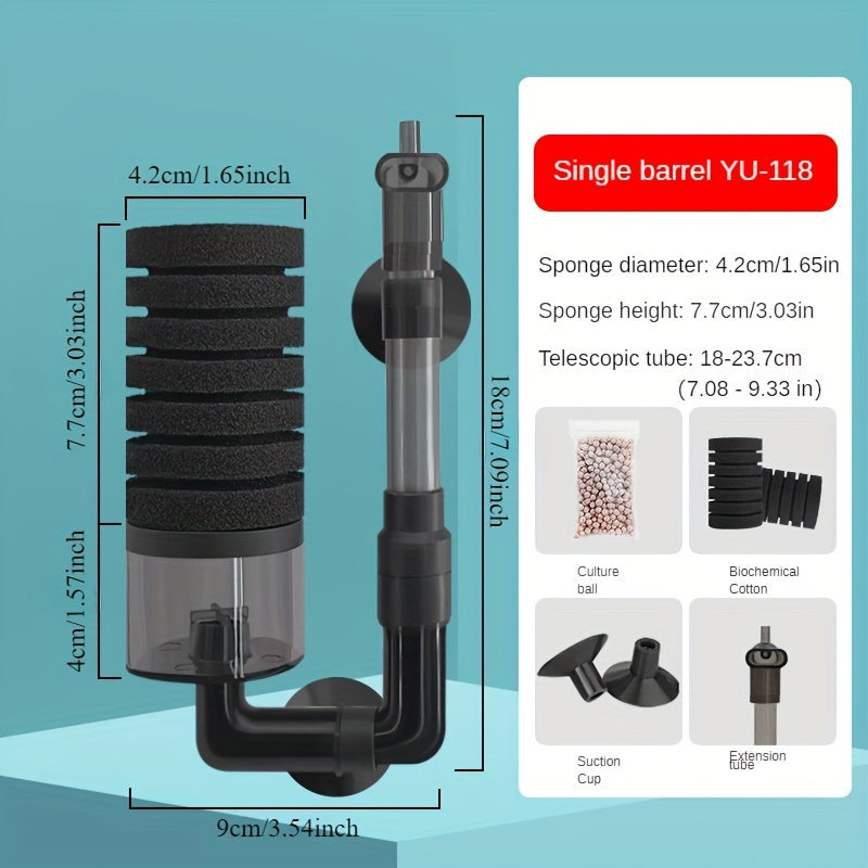 Biochemical cotton filter, sponge filter for turtle and aquarium tank, not including a water pump.