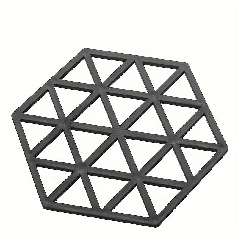 Set of freestanding plastic cubby shelf coasters featuring a stylish geometric pattern. These heat-resistant table mats are perfect for use in the kitchen, dining room, or living room. They are multipurpose, non-slip, and provide insulation for hot