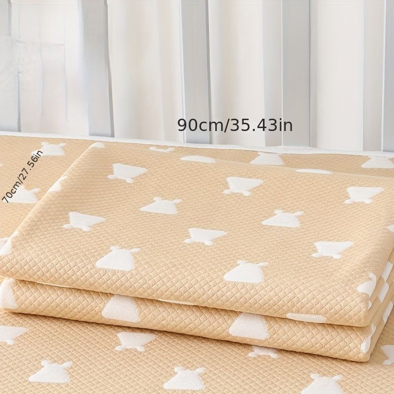 Water-Resistant Diaper Changing Pad with Absorbent Mat and Soft Reusable Washable Mattress Pad