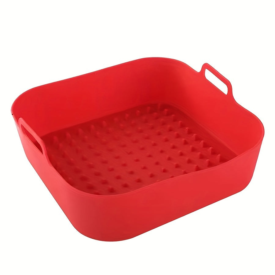 Square Silicone Air Fryer Basket: A versatile accessory for air fryer ovens, this reusable pot is a must-have for all your air frying needs.