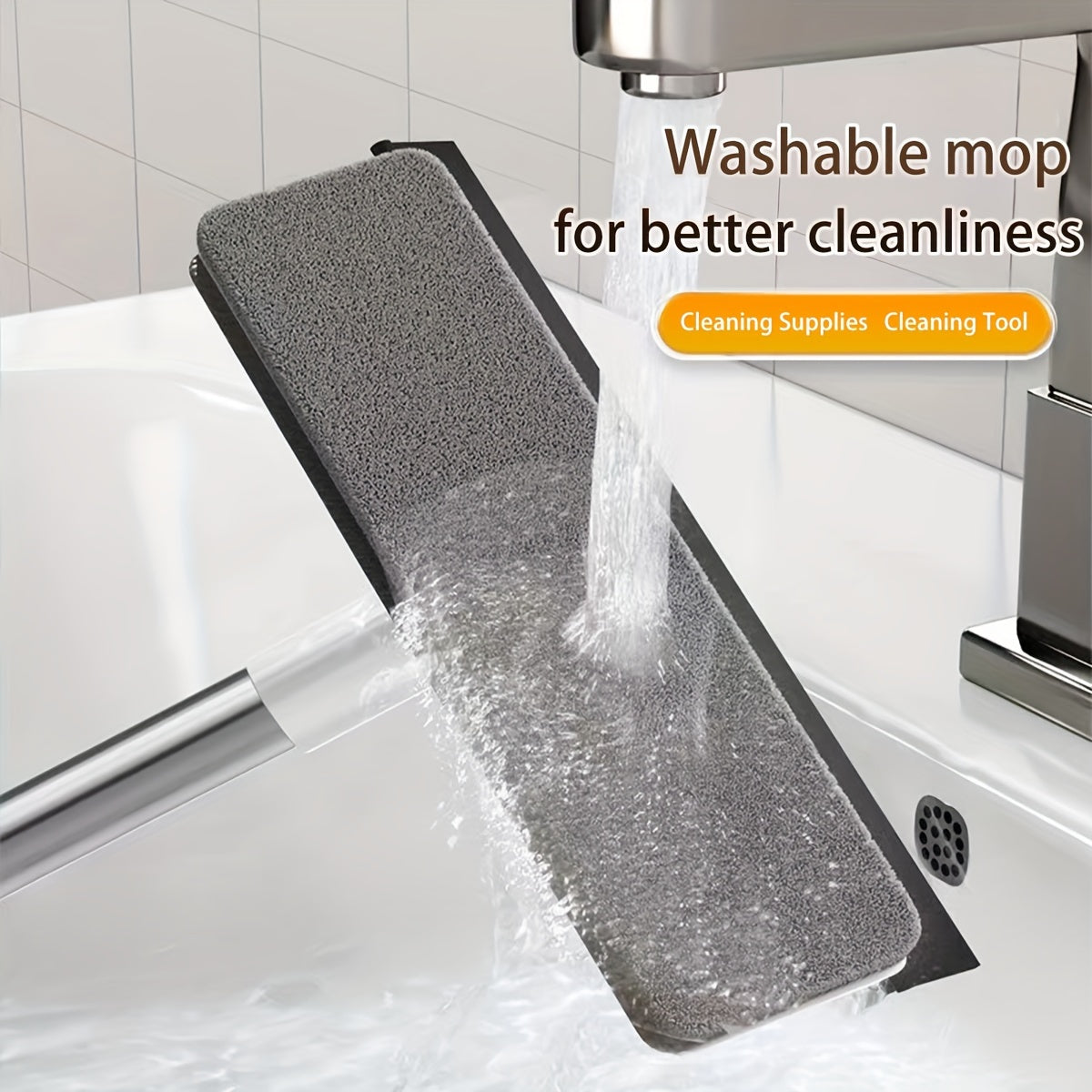 1 Set includes a 2-in-1 window cleaning brush and squeegee with 2 cloths for high stretch outdoor and glass cleaning.