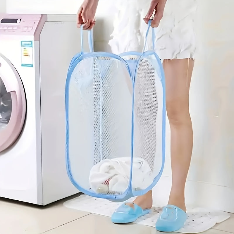 Extra Large Pop-up Laundry Hamper with Mesh Breathable Design, 70.0*40.01cm, Foldable Dirty Clothes Storage Basket Featuring Sturdy Handles, Ideal for Toy Storage.