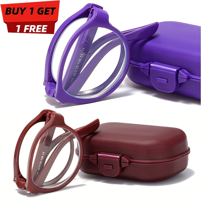 Stylish folding reading glasses for men and women with high-quality design and portable size, perfect for presbyopia.