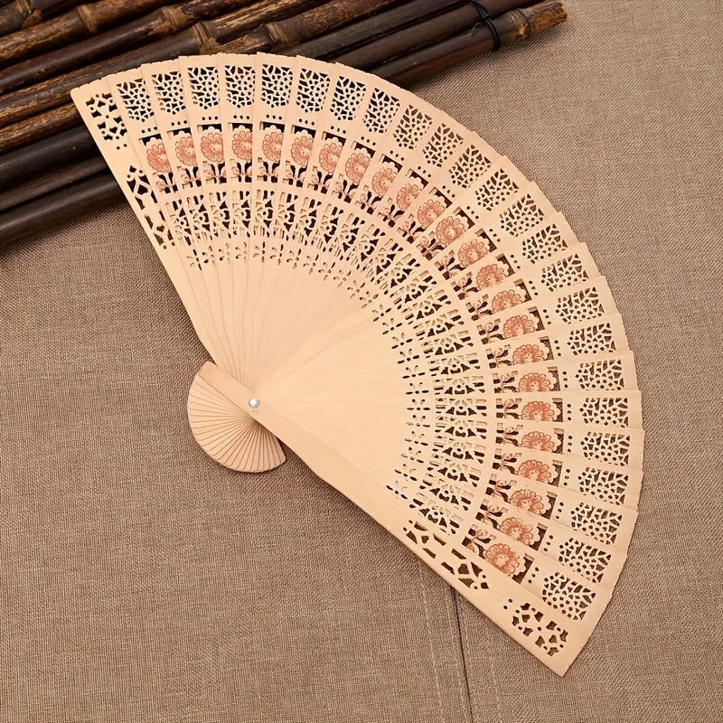 Wedding Fans Set of 10/20/30 Portable Chinese Sandalwood Fans, Perfect Wedding Gifts for Guests, Beautiful Birthday Party Decorative Painted Fans, Lovely Addition to Home Decor